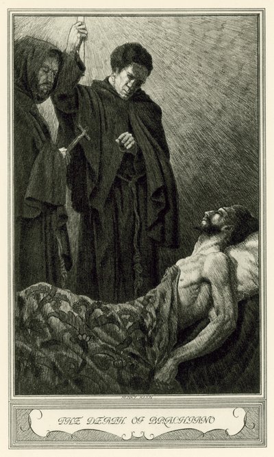ジョン・ウェブスターの「白い悪魔」。ブラキアーノの死(リトグラフ) 作： Henry Weston Keen