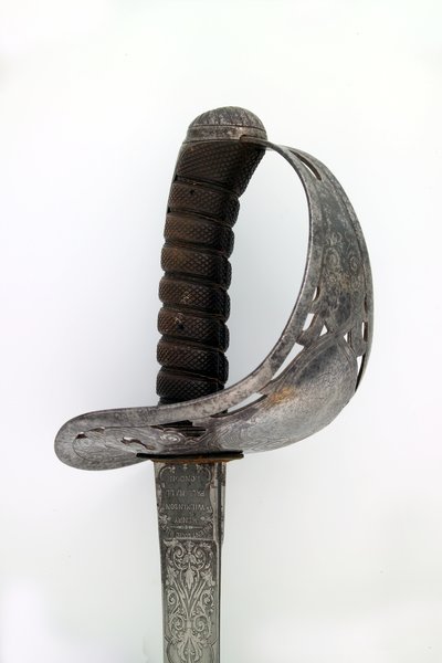 1859年にベンガル砲兵隊、ティルウィットプルマン船長が所有する砲兵士官の剣 作： Henry Wilkinson