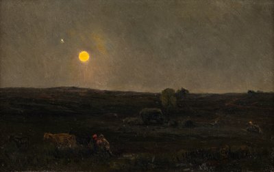 ピカルディの満月」（油彩・紙 作： Henry William Banks Davis