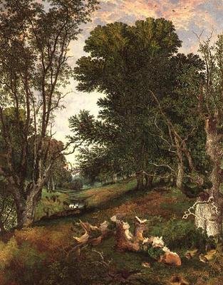 森の夕暮れに向けて 作： Henry William Banks Davis