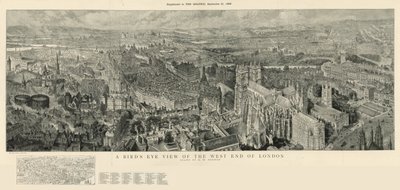 ロンドンの西端の鳥瞰図 作： Henry William Brewer