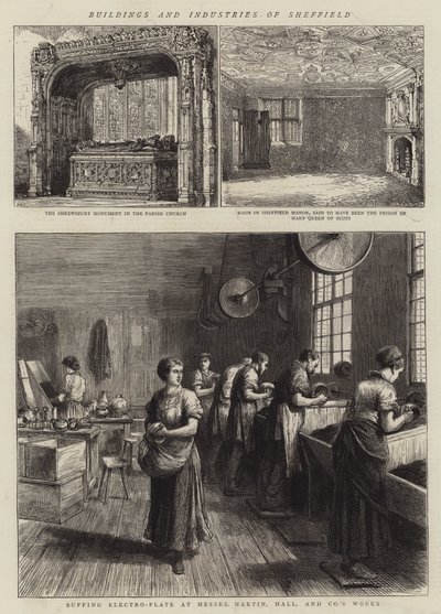 シェフィールドの建物と産業 作： Henry William Brewer
