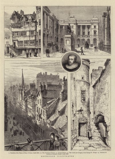 エディンバラのイラスト入り 作： Henry William Brewer