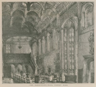 バンケットホール、クロスビーホール、ロンドン 作： Henry William Brewer