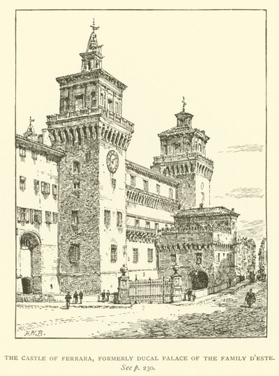 フェラーラ城（旧デステ家の公爵邸）（彫刻作品 作： Henry William Brewer