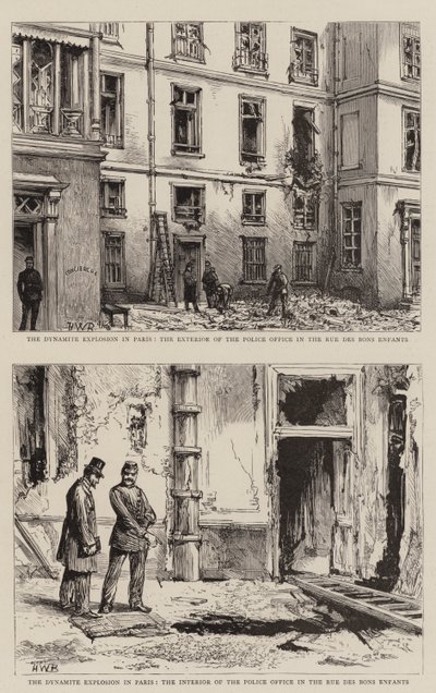 パリのダイナマイト爆発 作： Henry William Brewer