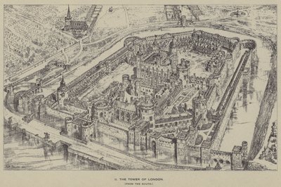 ロンドン塔、南から 作： Henry William Brewer
