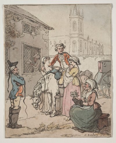 旅館の外の様子 作： Henry William Bunbury