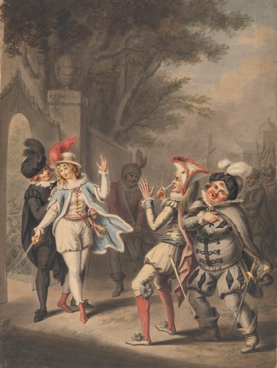 決闘: 「十二夜」、第 3 幕、第 4 場 作： Henry William Bunbury