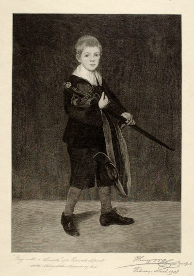 剣を持った少年 作： Henry Wolf