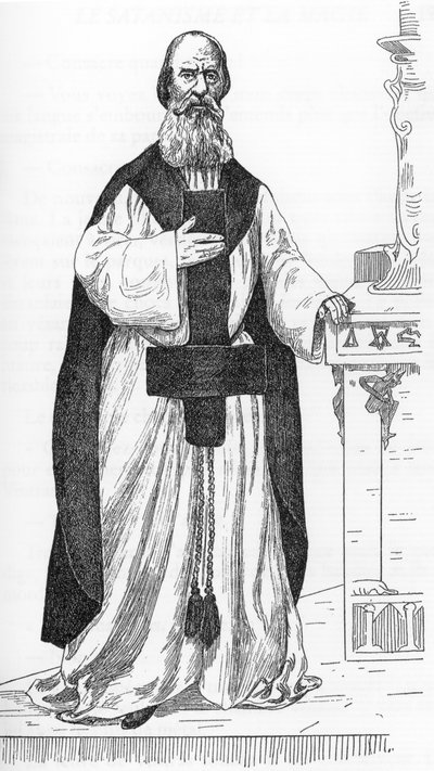 ピエール ウジェーヌ ヴェントラ (1807-1875) の肖像 (ピエール=ミシェル=エリヤ) 預言者エリーの生まれ変わりのふりをした労働者 ジュール ボワ作「サタニズムと魔法」より アンリ ド マルヴォスト作 1895 年 個人蔵 作： Henry de Malvost