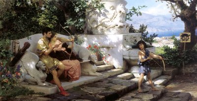 危険なレッスン、1886年。 作： Henryk Siemiradzki