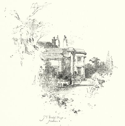 Mrs Thrales House, Streatham (litho) 作： Herbert (after) Railton