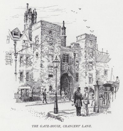 The Gate-House, Chancery Lane (Englanding) 作： Herbert (after) Railton
