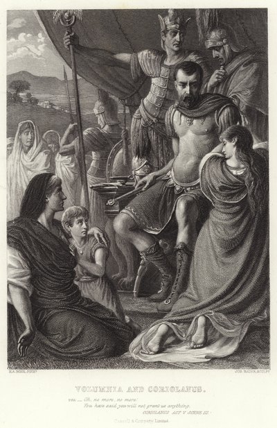 Volumnia and Coriolanus、Coriolanus、Act V、Scene III 作： Herbert Alfred Bone