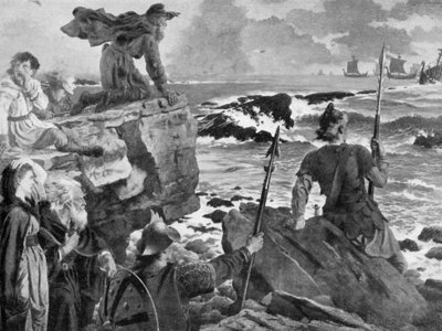 チャンネルでバイキングのアプローチを監視する 作： Herbert Alfred Bone
