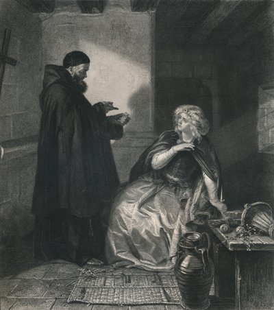 修道士ローレンスロミオとジュリエットの独房のジュリエット、c1870 作： Herbert Bourne