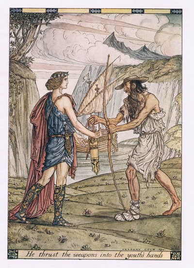 彼は武器を若者の手に突っ込んだ 作： Herbert Cole
