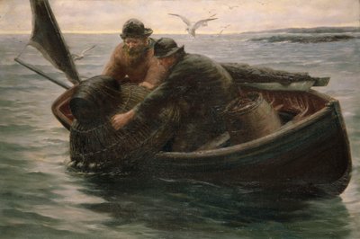 ロブスター鍋の運搬 作： Herbert E. Butler