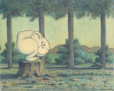非常に平和な瞬間、1910年頃 作： Herbert E. Crowley