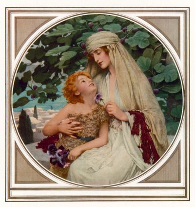 ガリラヤの朝」（カラーリトグラフ 作： Herbert Gustave (after) Schmalz