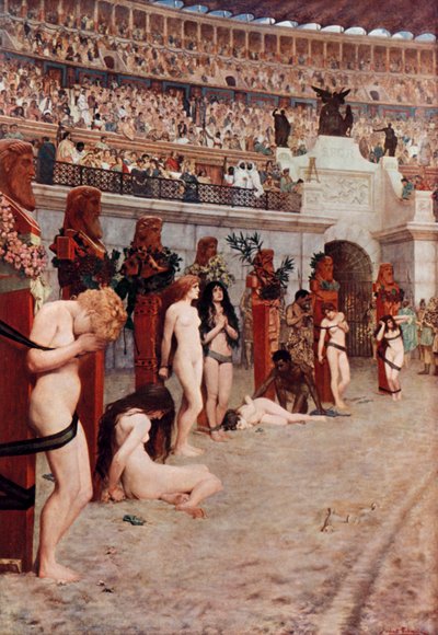 ライオンズへのクリスチャン 作： Herbert Gustave Schmalz