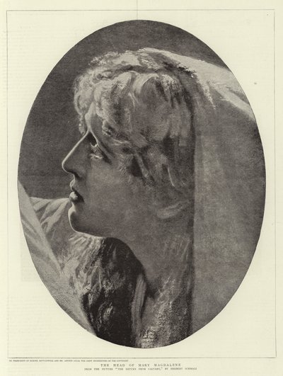 メアリーマグダレンの頭 作： Herbert Gustave Schmalz