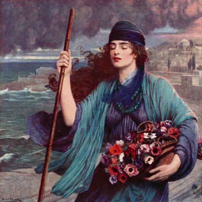 ポンペイの盲目の少女ニディア 作： Herbert Gustave after Schmalz