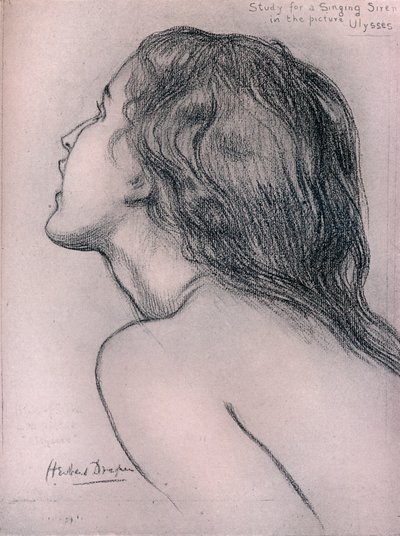 歌うサイレンのための研究、c1909 作： Herbert James Draper
