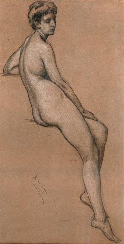 ハーバートドレイパーによるラインの研究、c1903 作： Herbert James Draper