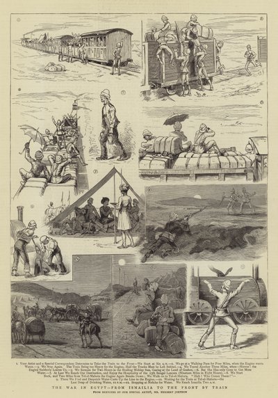 エジプトの戦争、イスマイリアから戦線まで 作： Herbert Johnson