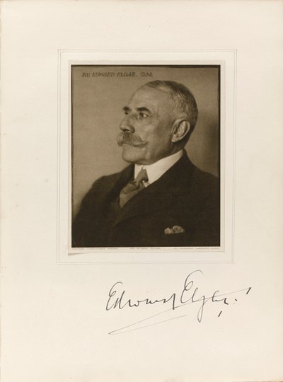 作曲家サー・エドワード・ウィリアム・エルガーの肖像 1857-1934, 1923. 作： Herbert Lambert