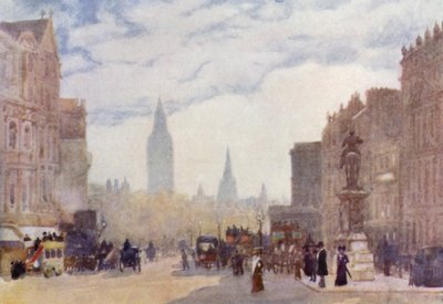 チャリング・クロスにて（カラーリトグラフ 作： Herbert Menzies (after) Marshall
