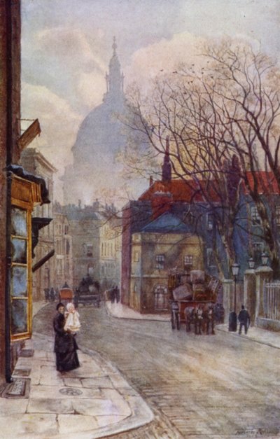 Little Britain, Aldersgate Street（カラーリトグラフ 作： Herbert Menzies (after) Marshall