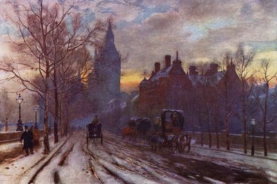 The Westminster Embankment（カラーリトグラフ 作： Herbert Menzies (after) Marshall