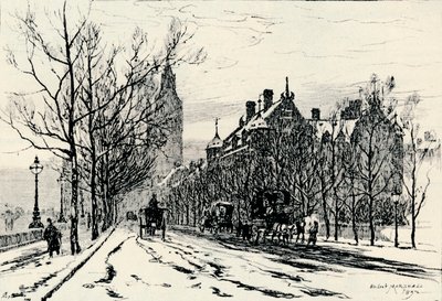 堤防、ウェストミンスター、c1892、1894 作： Herbert Menzies Marshall