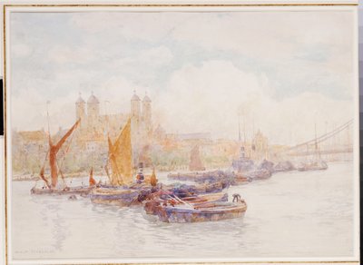 テムズ川からロンドン塔を手前に発送 作： Herbert Menzies Marshall