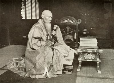 仏教の修道院長、1910年。 作： Herbert Ponting