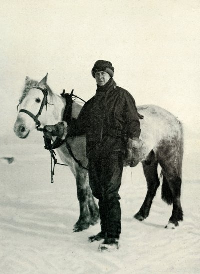 ウィルソン博士とポニーノビー、c1911、1913 作： Herbert Ponting