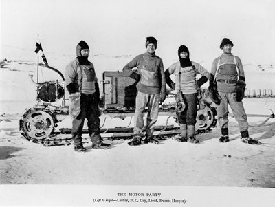 モーターパーティー-Lashly、Day、Evans and Hooper、1911 作： Herbert Ponting