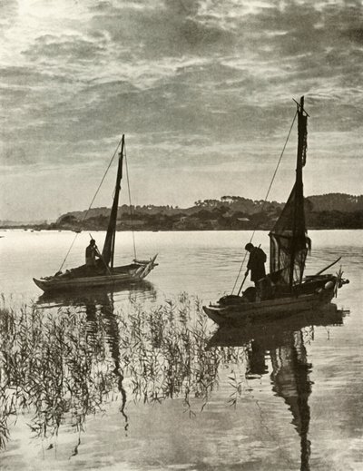 東京湾、1910年。 作： Herbert Ponting