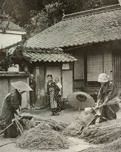 大麦を率いる農民の女性、1910年。 作： Herbert Ponting