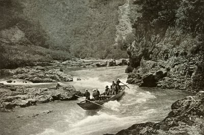 桂川の急流を撮影、1910年。 作： Herbert Ponting