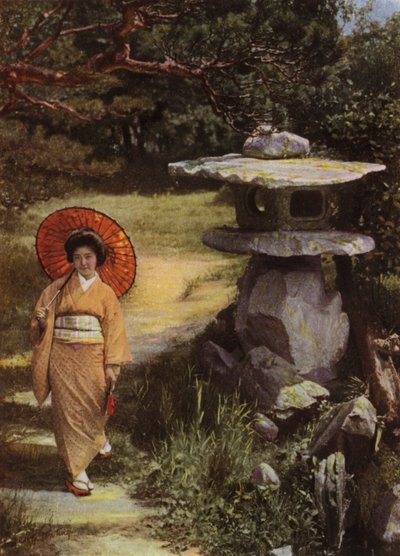少女とランタン（写真 作： Herbert Ponting