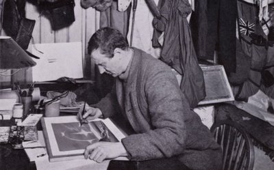 "アーティストであるウィルソンには、補償があった"(モノクロ写真) 作： Herbert Ponting
