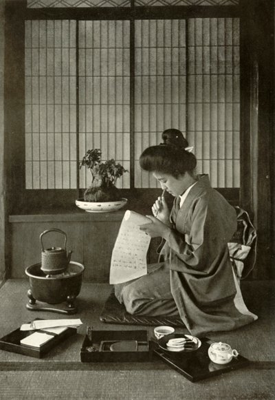 手紙を書く、1910。 作： Herbert Ponting