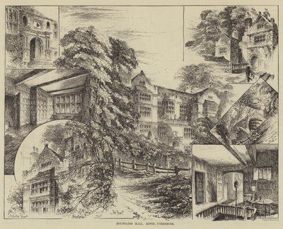 ファウンテンズホール、リポン、ヨークシャー 作： Herbert Railton