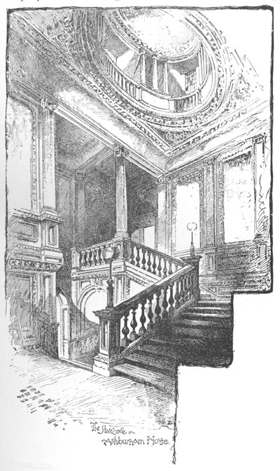 階段、アシュバーナムハウス、1890 作： Herbert Railton