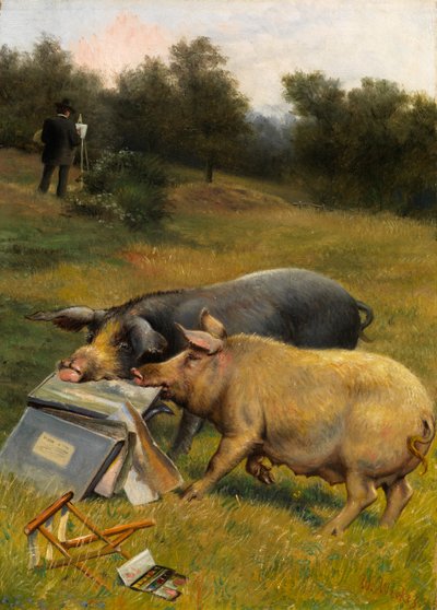 美味しさ（帆布に油彩） 作： Herbert William Weekes