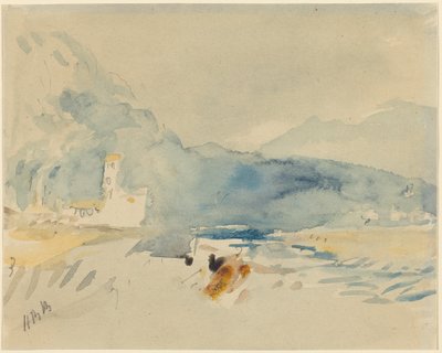 山と小川のある風景 作： Hercules Brabazon Brabazon